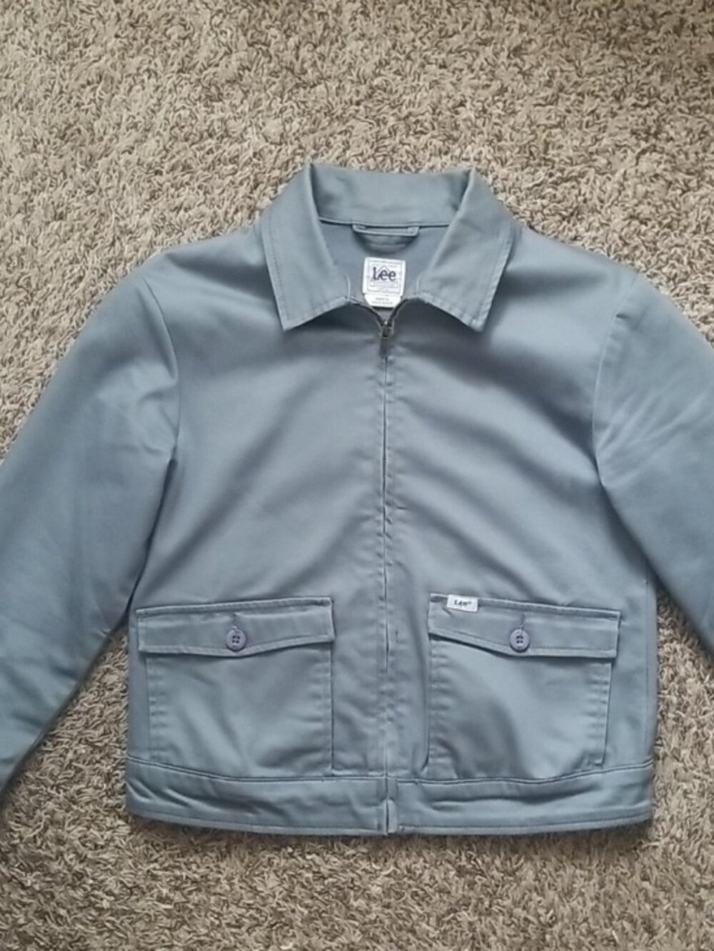 Lee Dusty Blue Zipper Front Jacket